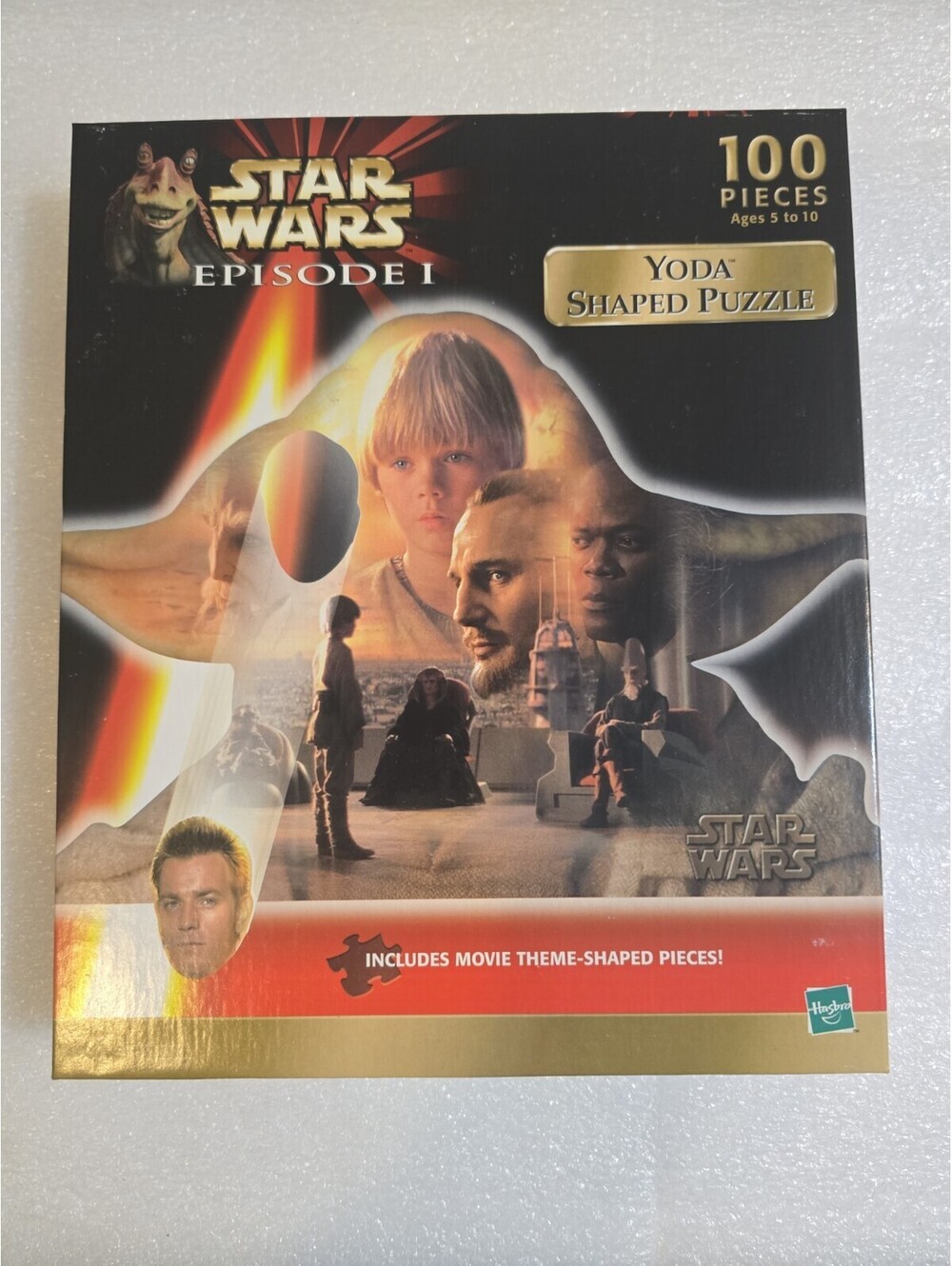 Star Wars Episode 1 Yoda Shaped Puzzle 100 pcs. Ages 5-10 Hasbro 1999 NEW SEALED